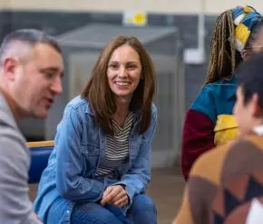 Group of people chatting