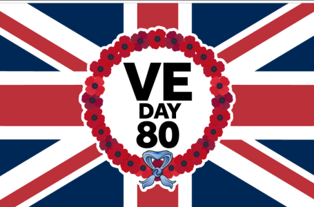 VE Day celebration flag
