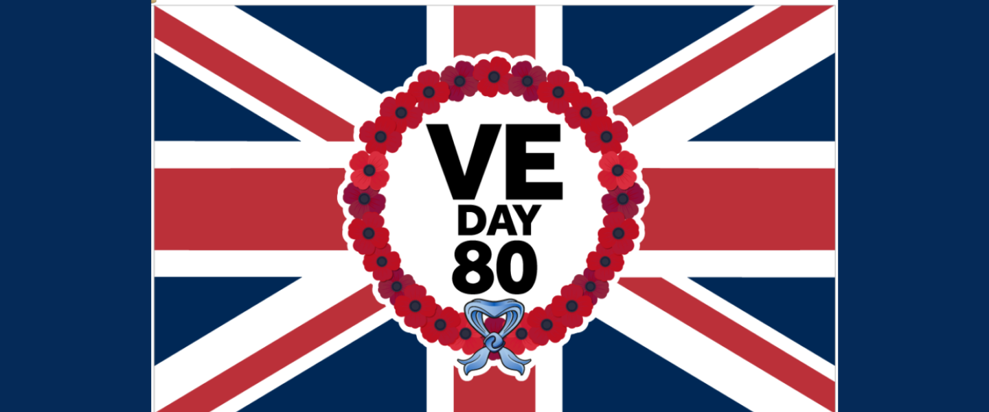 VE Day celebration flag